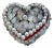 Antique Sea Shell Sailors Valentines Heart Shape Ring Box For Sale