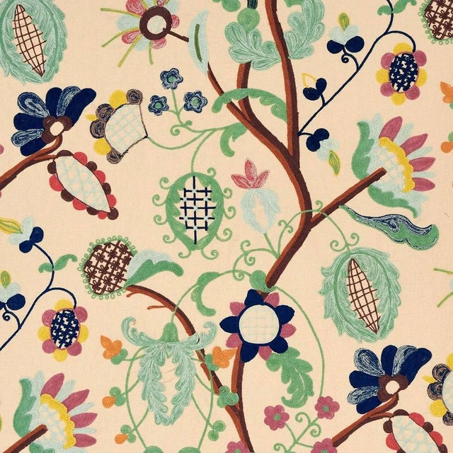 Sample - Schumacher Mandevilla Embroidery Fabric, Document For Sale