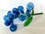 Mid-Century Modern 60s Italian Hand Blown Glass Blue Grapes, Pair For Sale - Image 3 of 6