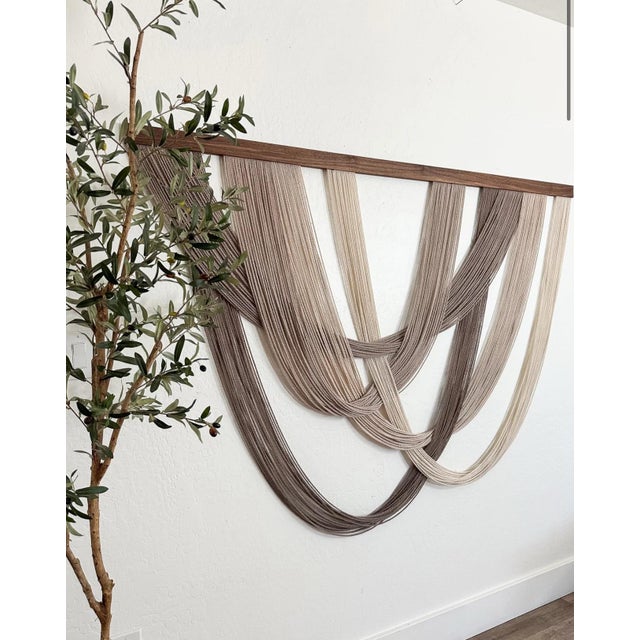 Contemporary Tangled in Sand - Original Le Lo Boho Oversized Handmade Fiber Art Wall Hanging For Sale - Image 3 of 3
