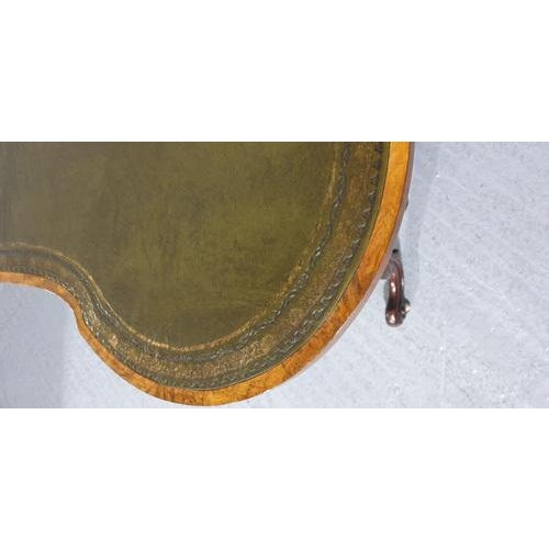 Green Victorian Burr Walnut Desk For Sale - Image 8 of 12