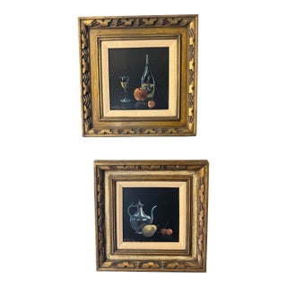 1970s Mexican Tenebrist Still Life Oil Paintings, Taller La Costa - A Pair Signed For Sale