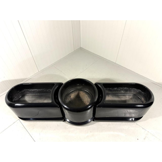 Plastic Black Room Dividing Planters from Luigi Colani, 1970s, Set of 3 For Sale - Image 7 of 18
