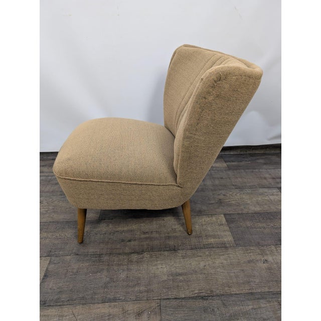 Vintage Club Armchair in Beige Fabric, 1960s For Sale - Image 9 of 15