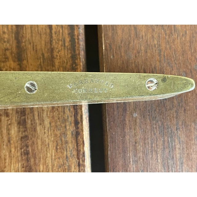 1910s Antique Spirit Level Boat Shaped Double Vial John Rabone & Sons Birmingham No 1626 For Sale - Image 5 of 6