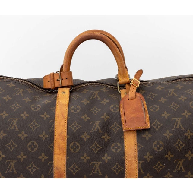 Contemporary Vintage Louis Vuitton Monogram "Keepall" Travel Bag For Sale - Image 3 of 8