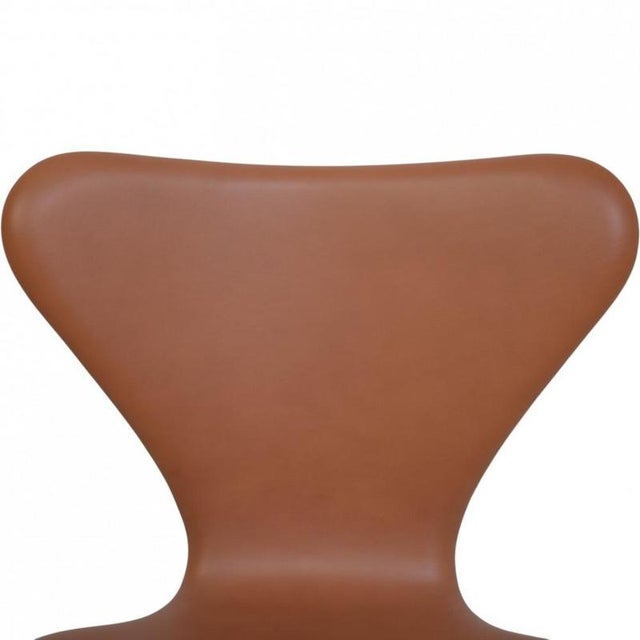 Model 3117 Office Chair in Cognac Leather by Arne Jacobsen, 1984 For Sale - Image 3 of 13