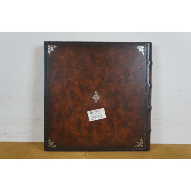 Late 20th Century Maitland-Smith Tooled Leather Wedding Photo Album Scrap Book For Sale - Image 12 of 12