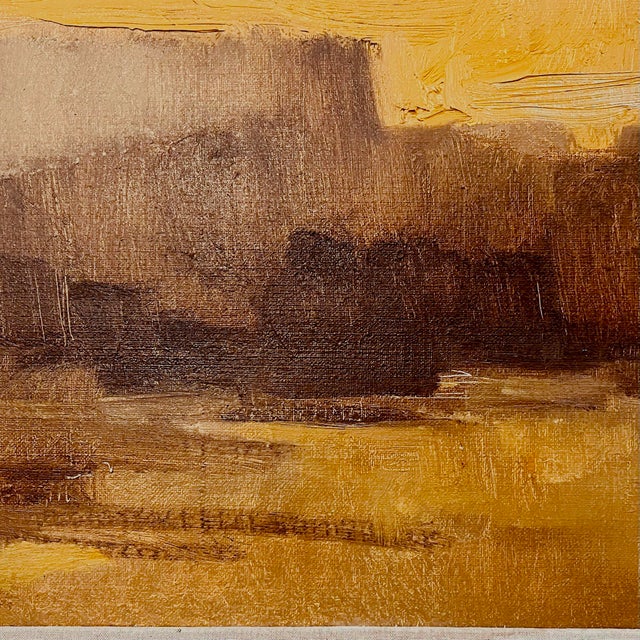 Wood 1980's Abstract Impressionist Desert Landscape - After Sunset by Robert Baranet - Rare Carl Laughlin Frame For Sale - Image 7 of 13