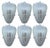 Set of Ten Vintage Italian sconces/wall lights with clear Murano glass shade hand blown with granular texture using...
