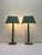 Goldenrod Brass and Green-Painted Metal Table Lamps by Kullmann, 1970, Set of 2 For Sale - Image 8 of 14