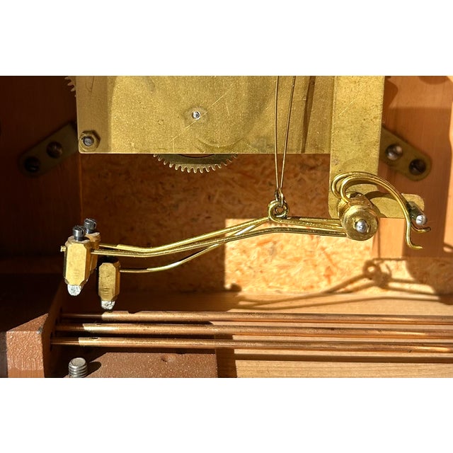 1930s Vintage Mantel Clock in Wood, 1930s For Sale - Image 5 of 10