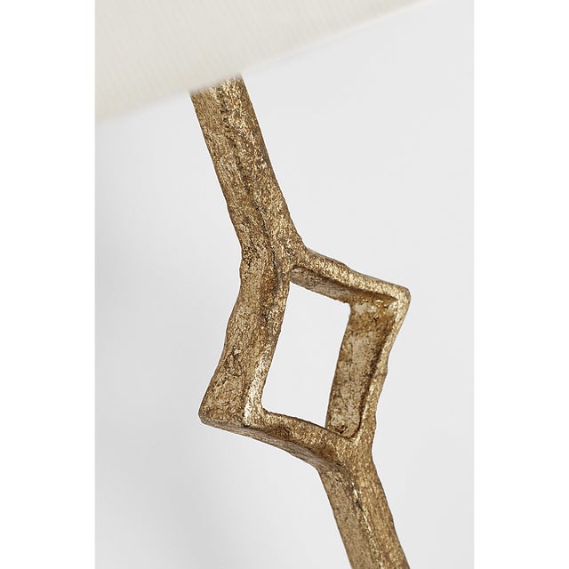 Transitional Studio VC for Visual Comfort Signature Cranston Small Sconce in Gilded Iron with Linen Shade For Sale - Image 3 of 6