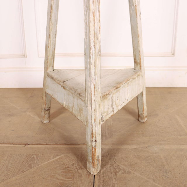 French Original Painted Sculpture Stand For Sale - Image 3 of 8