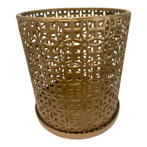 Mid 20th Century Regency Hollywood Modern Metal WasteBasket