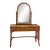 American of Martinsville Vintage Coastal Faux Bamboo Rattan Vanity Desk Console With Detachable Mirror For Sale