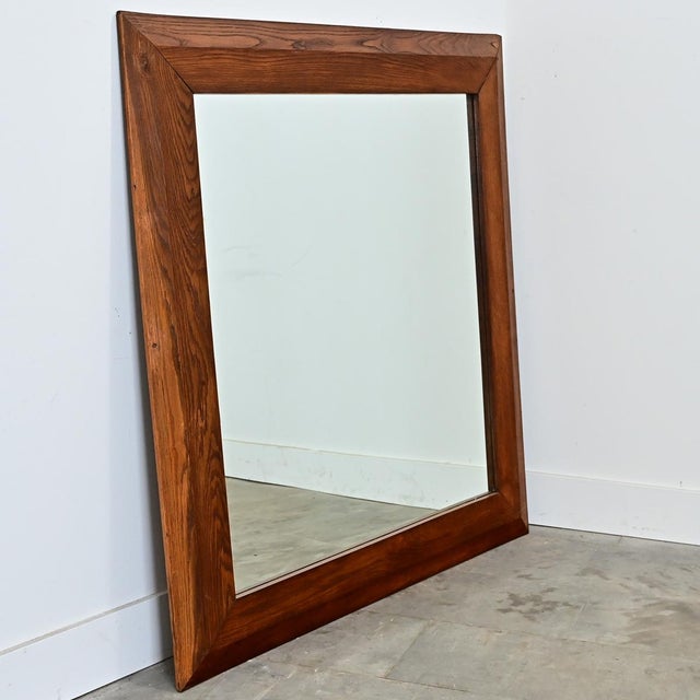 Early 20th Century Large French Oak Frame with New Mirror Glass For Sale In Baton Rouge - Image 6 of 8