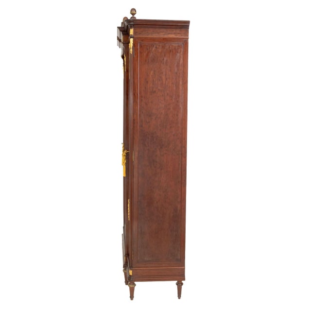 Louis XVI Style Ormolu Mounted Walnut Armoire For Sale - Image 9 of 10