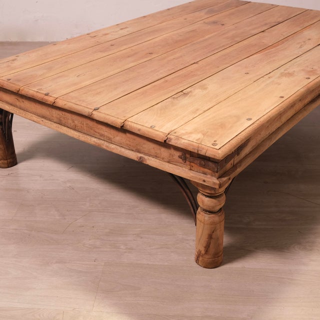 Wood Vintage Indian Teak Coffee Table, 1960s For Sale - Image 7 of 18