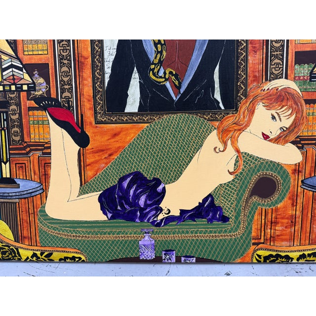 Contemporary Painting of a Female Nude with Lenny Kravitz For Sale - Image 14 of 15
