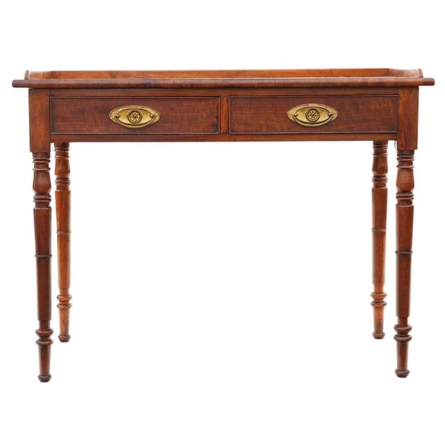 Antique 19th Century Fine Quality Mahogany Writing Desk / Dressing Table For Sale - Image 6 of 10