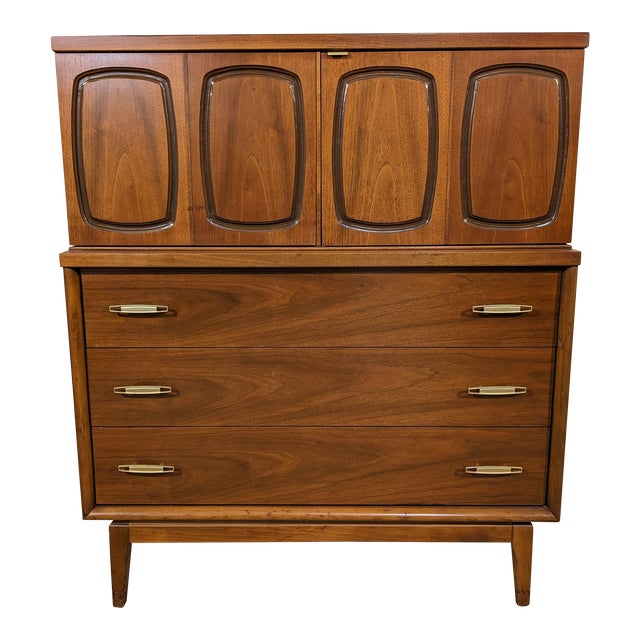 Mid 20th Century Broyhill Lenoir House Highboy Tallboy Dresser