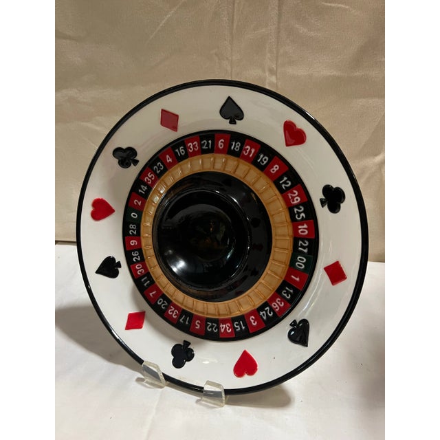 Black 1970s Fitz and Floyd Poker Night/Game Night Ceramic Plate For Sale - Image 8 of 11