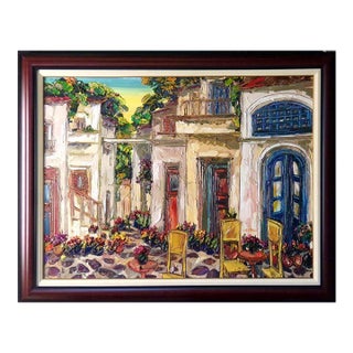 Maya Eventov "Terattoria" Original Acrylic on Canvas, H.Signed Me040908-15 For Sale
