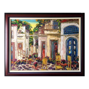 Maya Eventov "Terattoria" Original Acrylic on Canvas, H.Signed Me040908-15