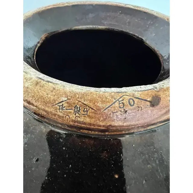 Chinese Early 1900s Antique Chinese Double Steamed Wine Jar From Jinjiang Signed and Numbered For Sale - Image 3 of 7