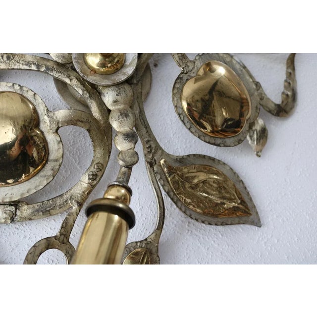 Gold Hollywood Regency Brass Wall Lamp from Hans Möller, 1980s For Sale - Image 8 of 9