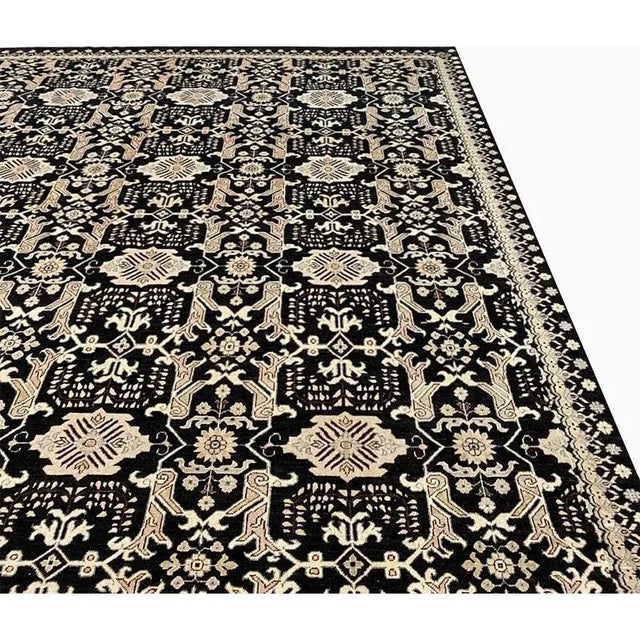 Textile 2010s Handwoven Kazak Style Area Rug 9’1″ X 11’9″ For Sale - Image 7 of 13