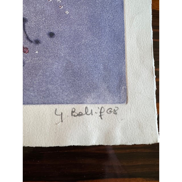 1960s Yannick Ballif Etching and Aquatint on Paper "Au Clair De La Lune" For Sale - Image 10 of 11