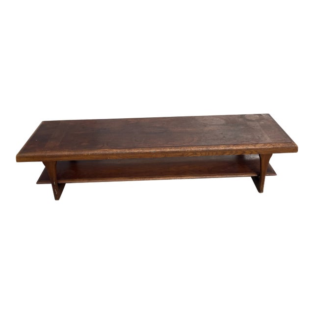 1970s Midcentury Lane Walnut Coffee Table For Sale
