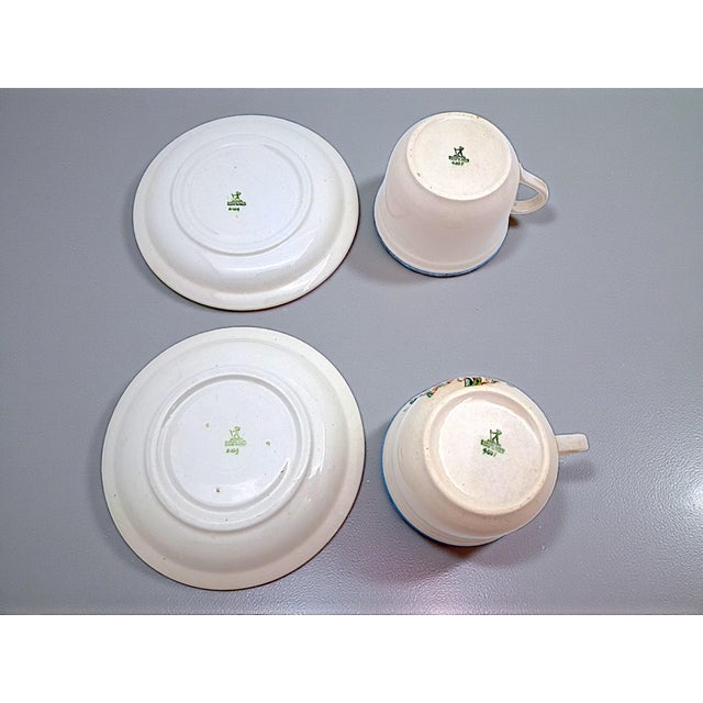 1950s Tea Cups by Gariboldi for Richard Ginori, 1940s, Set of 2 For Sale - Image 5 of 10