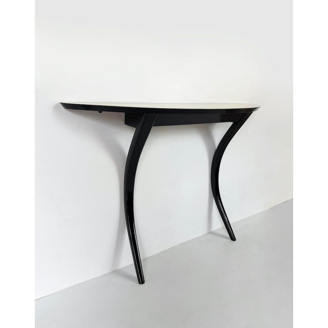 Vintage Demi-Lune Console Table, 1950 For Sale - Image 13 of 13