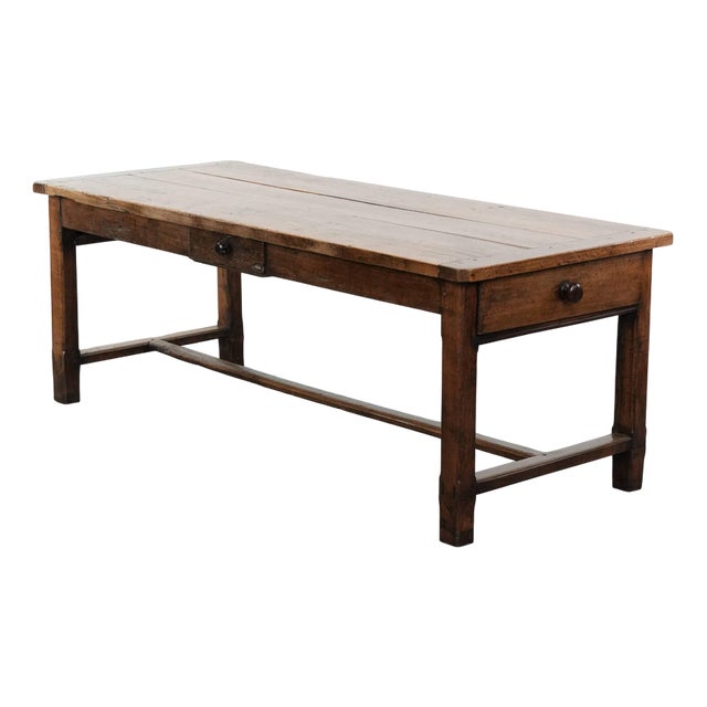 Antique French Dining Table with Three Drawers, 1700s For Sale