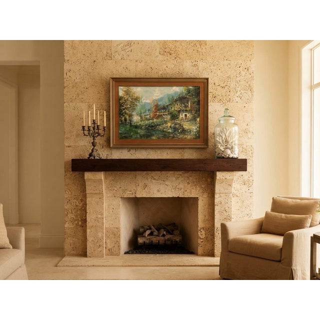 Antique Painting: Mountain Landscape With Rustic Country Houses For Sale - Image 11 of 12