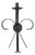Hand-Forged Wrought Iron Wall Sconce Body (Gold Patina Scrollwork) Classical Architectural Fixture For Sale