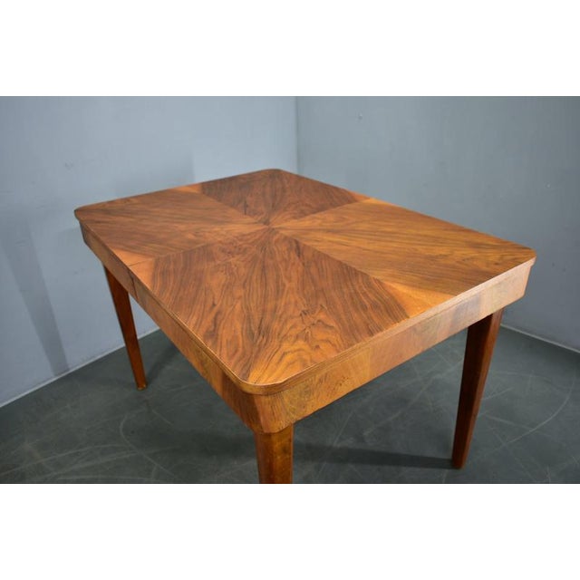 Extendable Dining Table in Walnut by Jindrich Halabala, Czechoslovakia, 1939 For Sale - Image 18 of 18