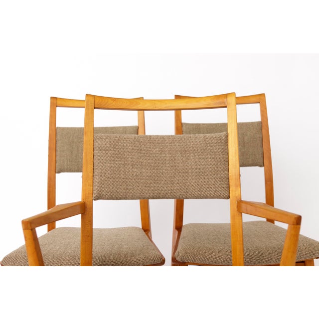 Beige Vintage German Chairs in Beech, 1970s, Set of 3 For Sale - Image 8 of 10