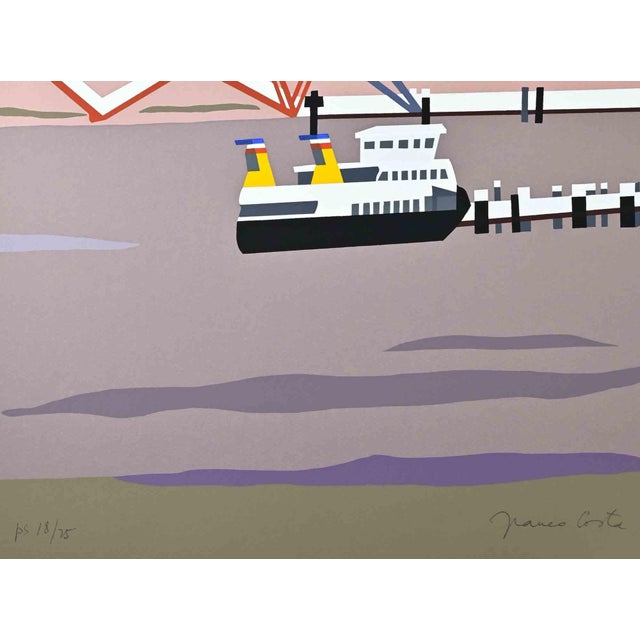 Screen print on paper realized in 1990. Hand signed and numbered in pencil. Edition of 75. Excellent condition. This piece...