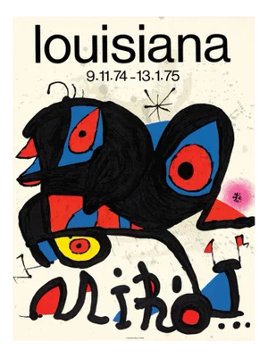 Joan Miro, Louisiana, Original Lithographic Poster, 1974
