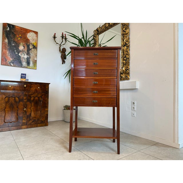 Contemporary Art Nouveau Filing Cabinet in Oak, 1890s For Sale - Image 3 of 18