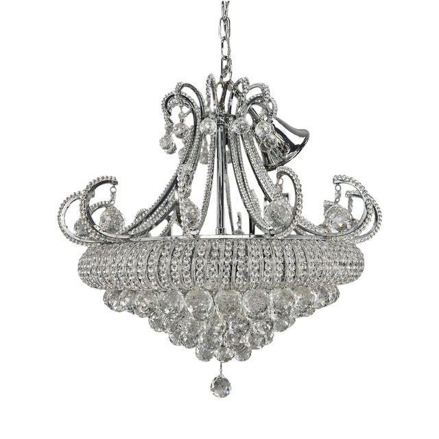 Vintage Crystal Chandelier, 1970s For Sale