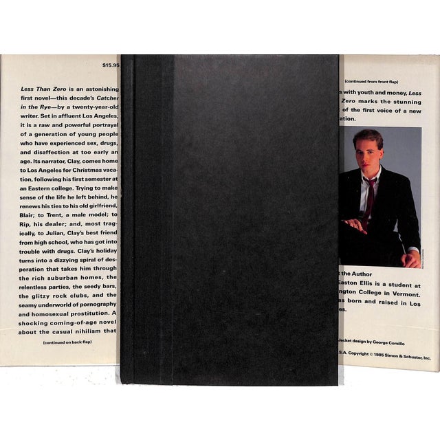 Traditional "Less Than Zero" Book 1985 Ellis, Bret Easton For Sale - Image 3 of 6