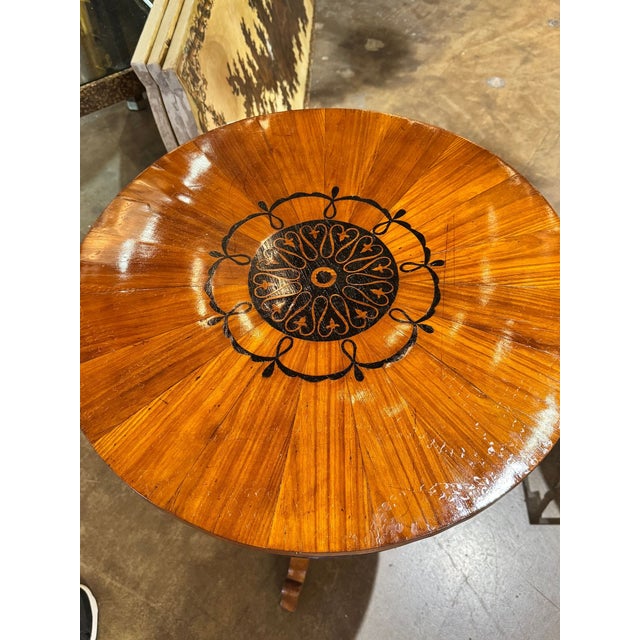 19th C. Italian Walnut Inlaid Occasional Table For Sale - Image 4 of 7