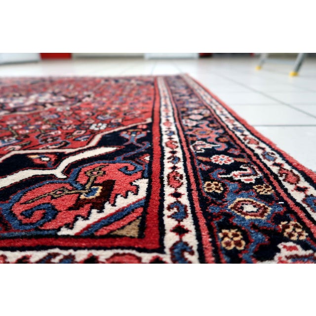 Persian 1940s, Vintage Persian Hamadan Rug 4' X 5' For Sale - Image 3 of 12