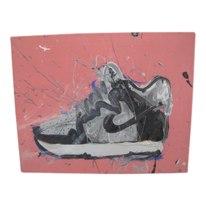 David Mr Starcity White Nike Air Jordan Acrylic Splash Painting on Canvas
