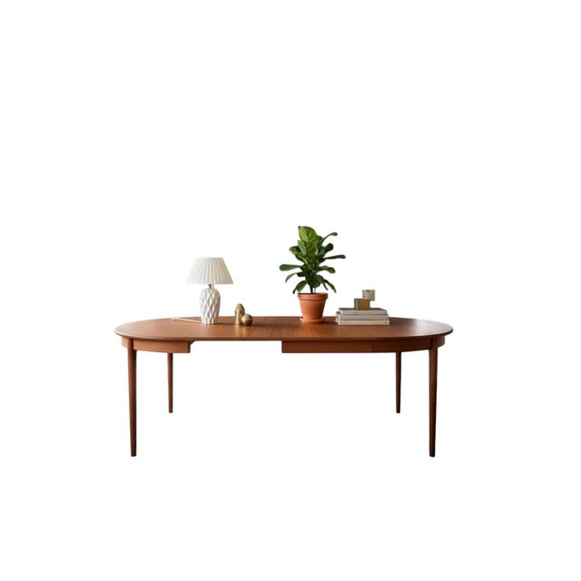 Round Teak Dining Table in Teak with Double Inserts by C.J. Rosengaarden, 1960s For Sale - Image 6 of 16